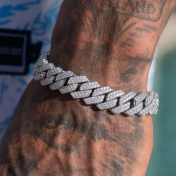 Iced Out Prong Link Cuban Chain Bracelets - IMG