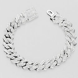Iced Out Prong Link Cuban Chain Bracelets - IMG