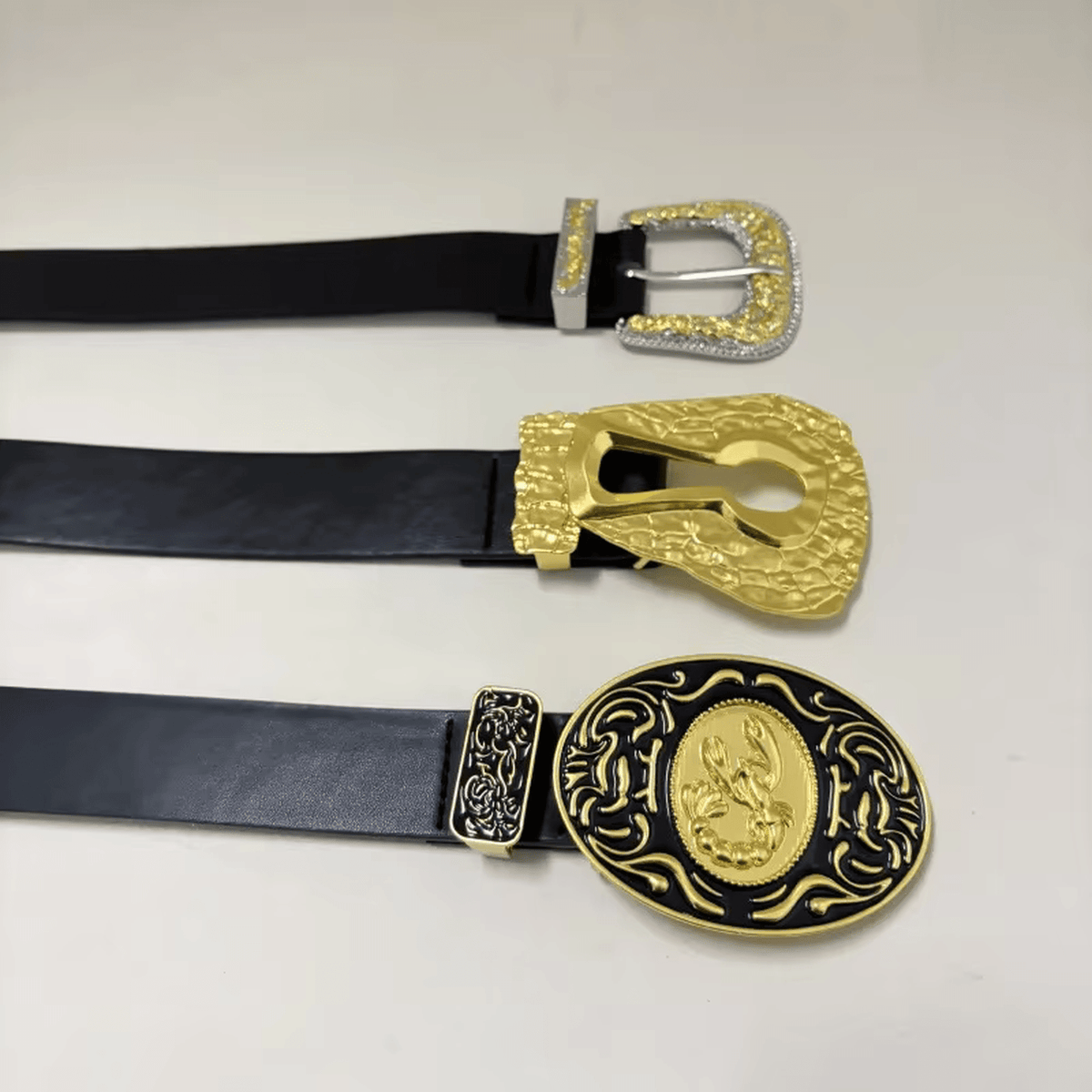 Imperial Slim Designer Belt Gold Hardware Collection - IMG
