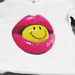 Juicy Smiles Relaxed Fit Graffiti Print T-Shirt - IMG