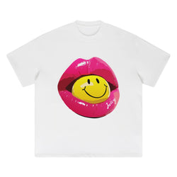 Juicy Smiles Relaxed Fit Graffiti Print T-Shirt - IMG
