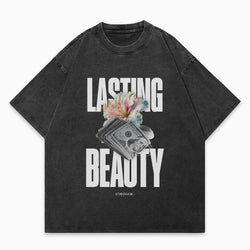 Lasting Beauty Oversized Washed Graphic T-Shirt - IMG