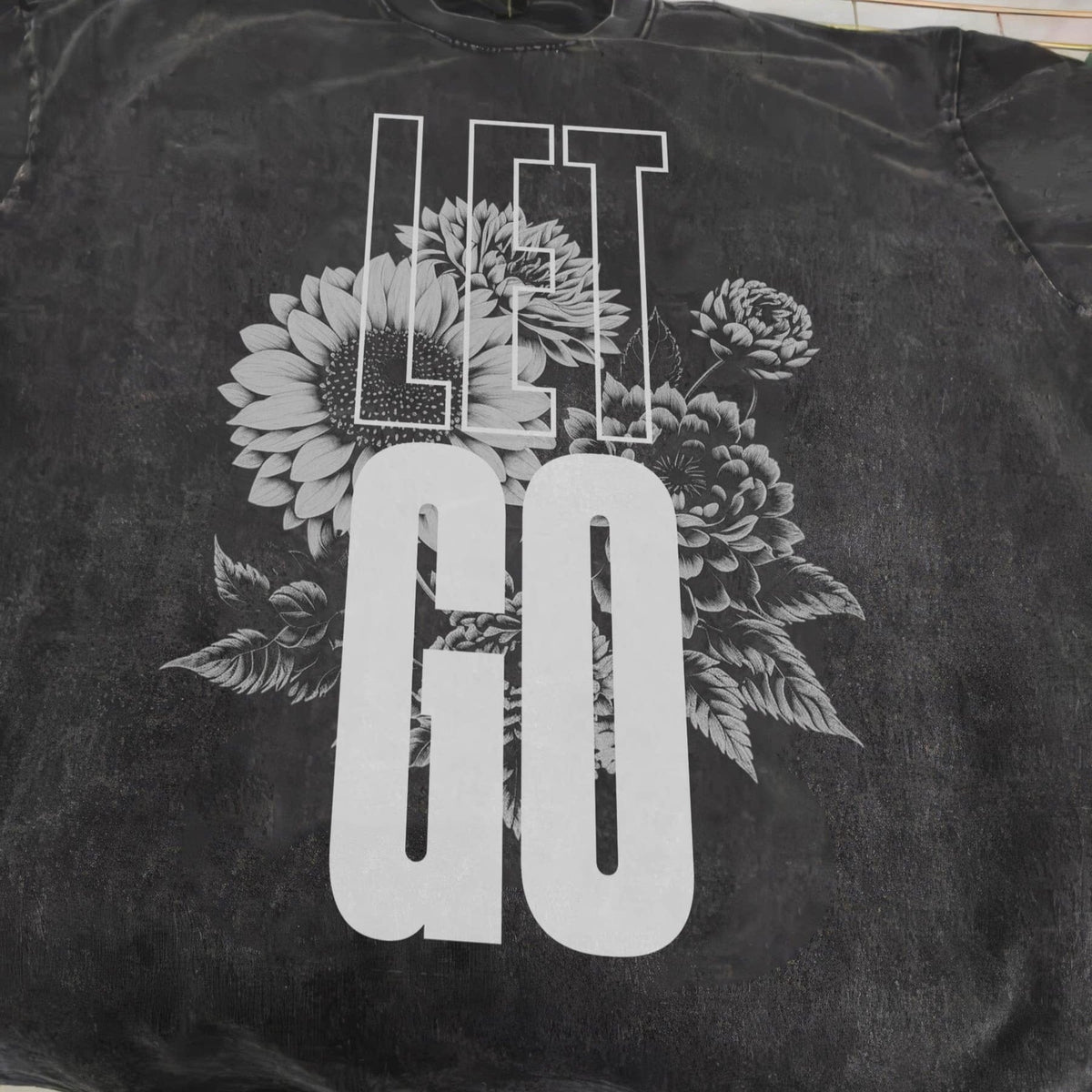 Let Go Oversized Acid Wash T-Shirt - IMG