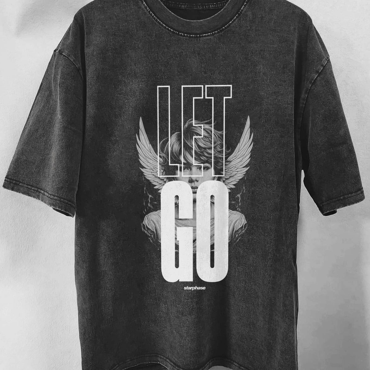 Let Go Oversized Acid Wash T-Shirt - IMG