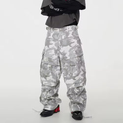 Light Camouflage Wide Leg Baggy Cargo Pants - IMG