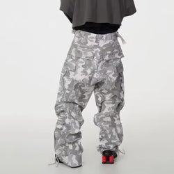 Light Camouflage Wide Leg Baggy Cargo Pants - IMG