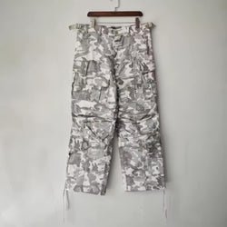 Light Camouflage Wide Leg Baggy Cargo Pants - IMG