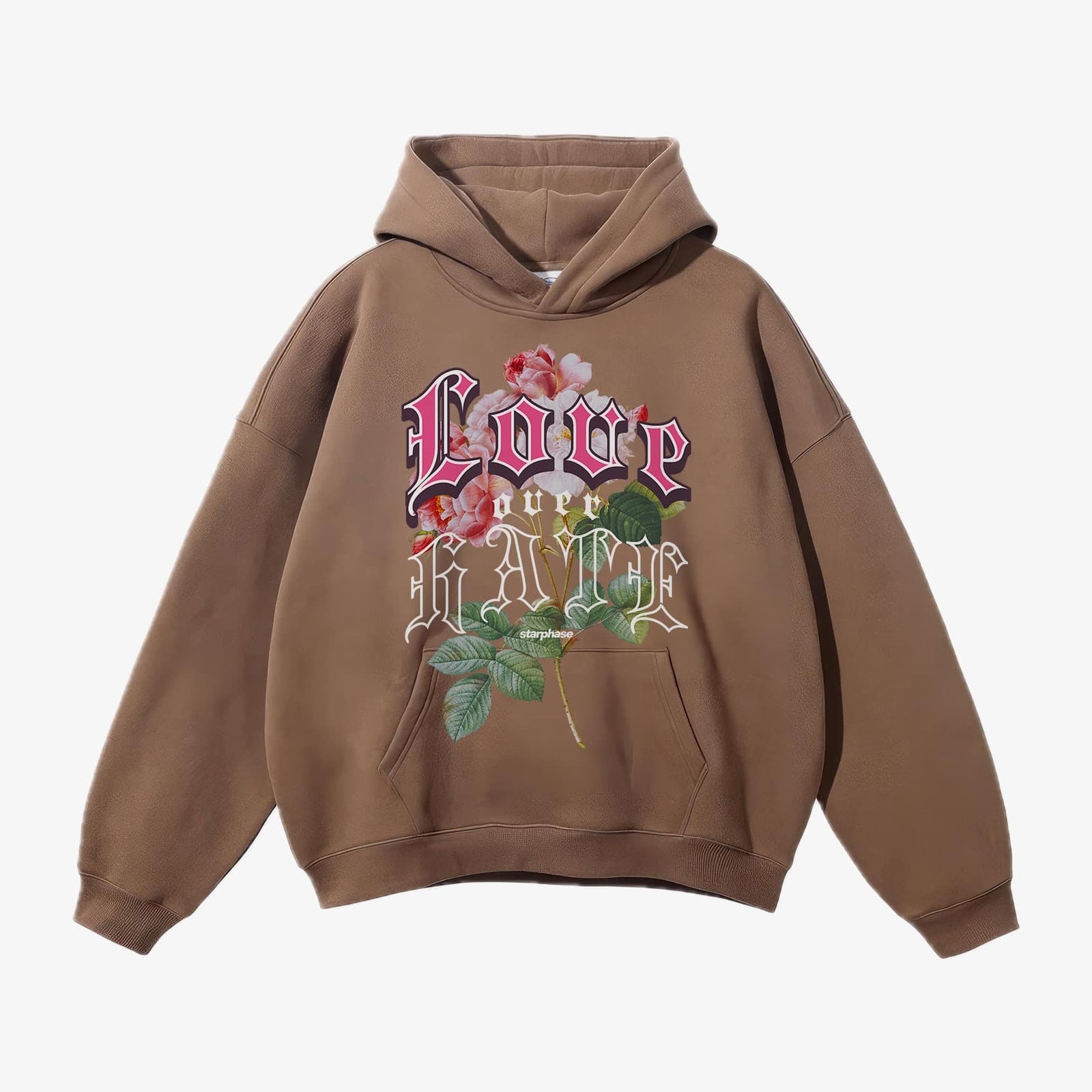 Love Over Hate Oversized Fleece Hoodie – Starphase