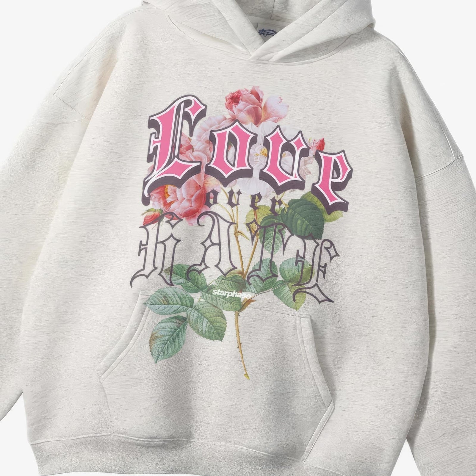 Love Over Hate Oversized Fleece Hoodie – Starphase