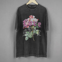 Love Over Hate Oversized Washed T-Shirt - IMG