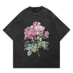 Love Over Hate Oversized Washed T-Shirt - IMG