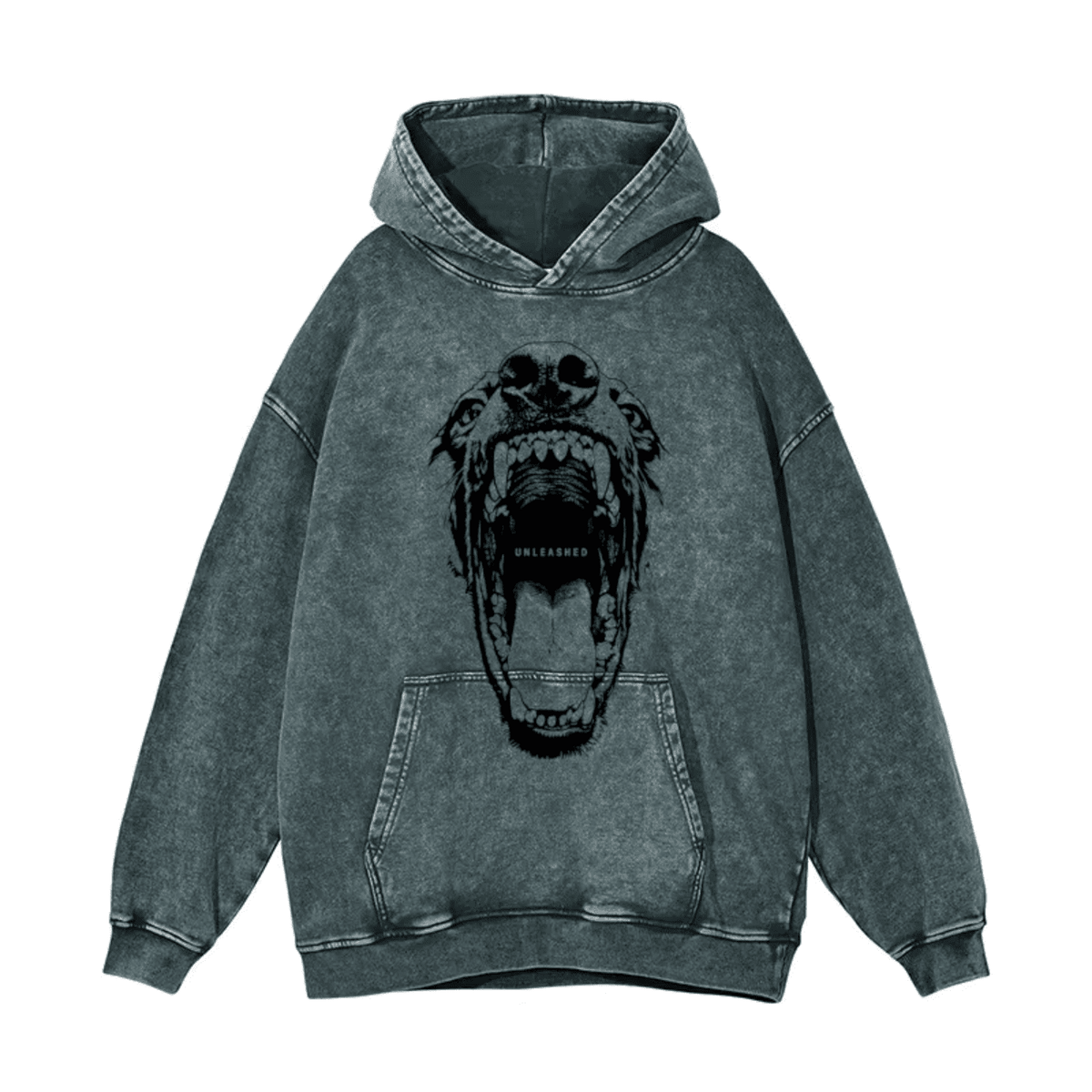 Mad Dog Doberman Washed Oversize Hoodie - IMG