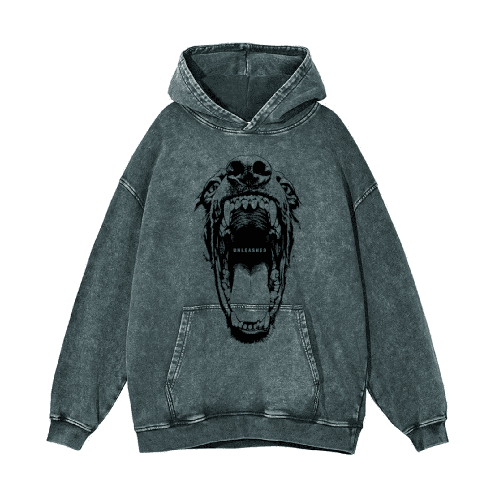Doberman Hoodie Washed Oversized Heavyweight 100% Cotton