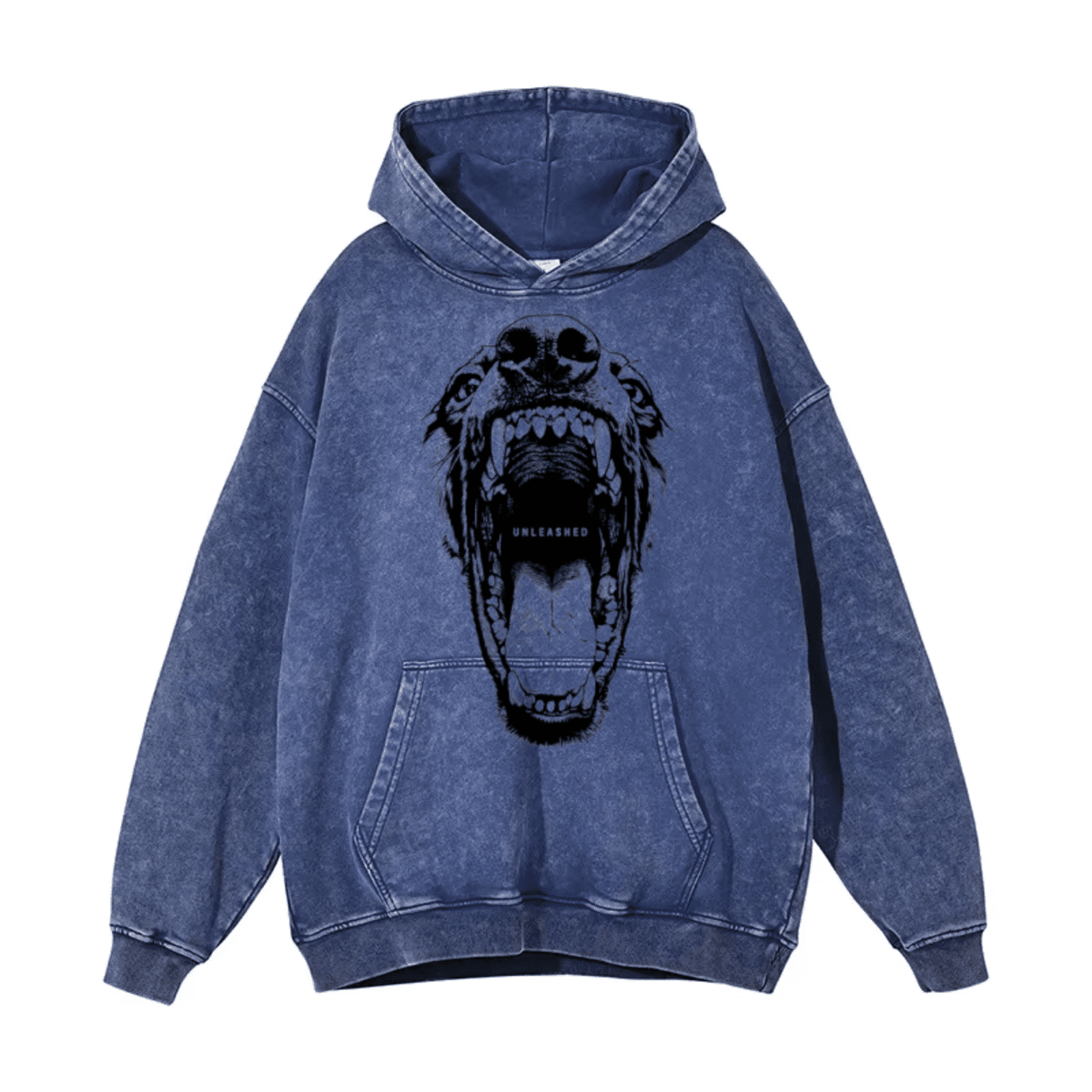 Doberman Hoodie Washed Oversized Heavyweight 100% Cotton