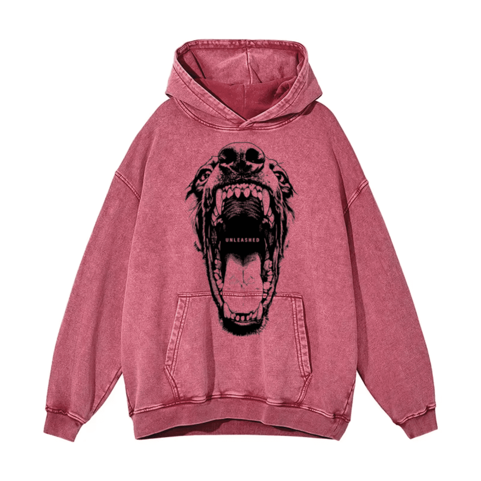 Doberman Hoodie Washed Oversized Heavyweight 100% Cotton