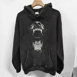 Mad Dog Doberman Washed Oversize Hoodie - IMG