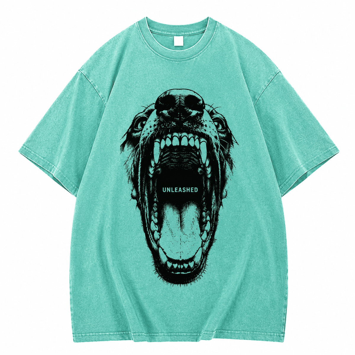 Mad Dog Doberman Washed Oversize T-Shirt - Monochrome Edition - IMG