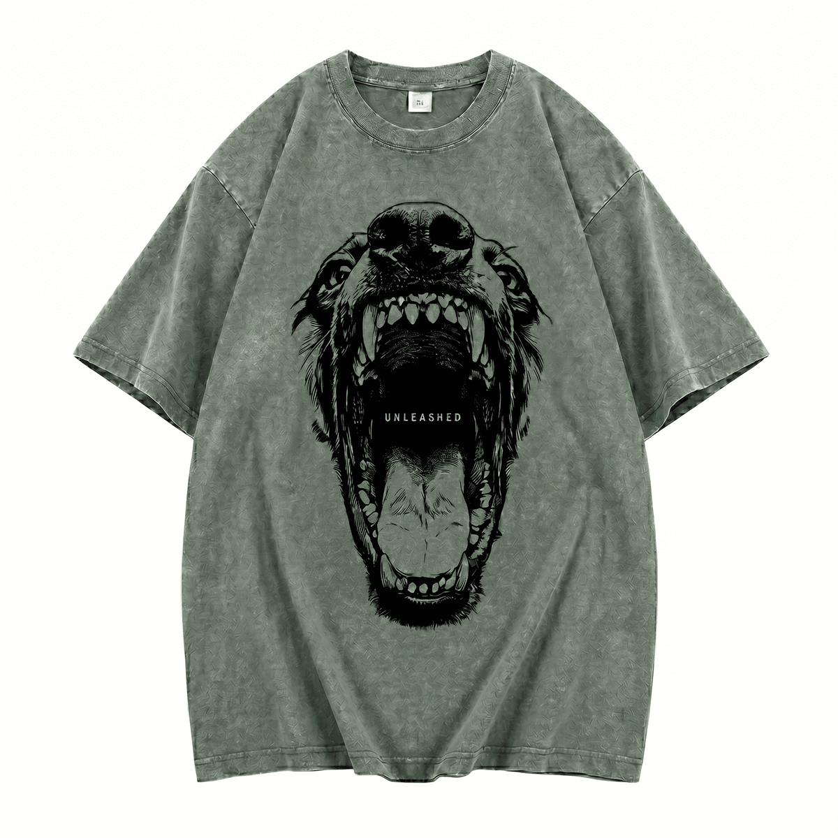 Mad Dog Doberman Washed Oversize T-Shirt - Monochrome Edition - IMG