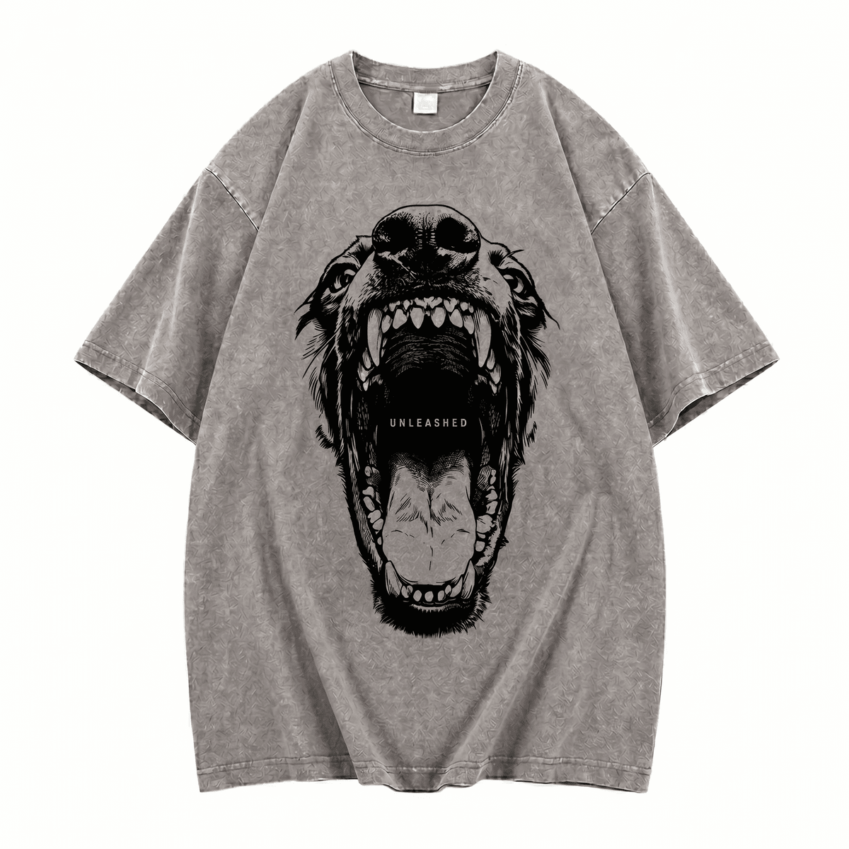 Mad Dog Doberman Washed Oversize T-Shirt - Monochrome Edition - IMG