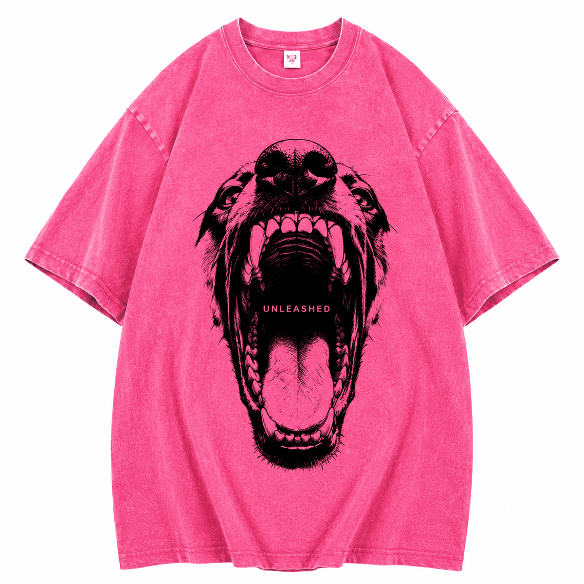 Mad Dog Doberman Washed Oversize T-Shirt - Monochrome Edition - IMG