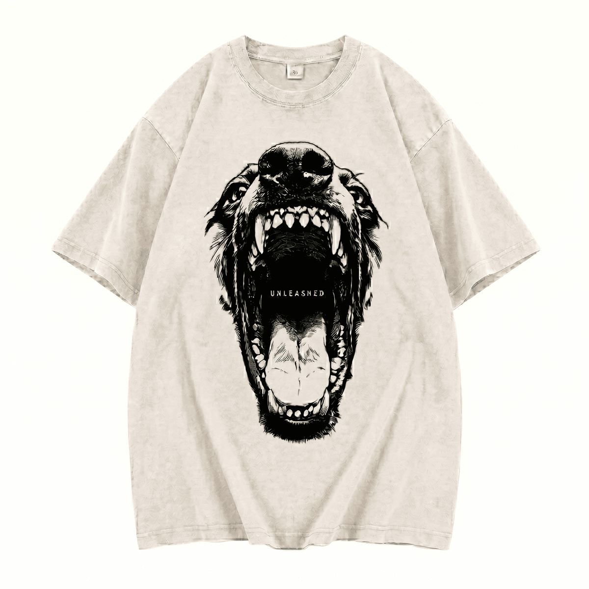 Mad Dog Doberman Washed Oversize T-Shirt - Monochrome Edition - IMG