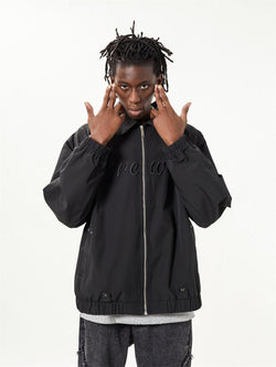 Midnight Letter Embroidered Bomber Jacket Brewing - IMG