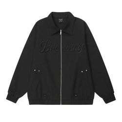 Midnight Letter Embroidered Bomber Jacket Brewing - IMG