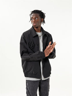 Midnight Letter Embroidered Bomber Jacket Brewing - IMG