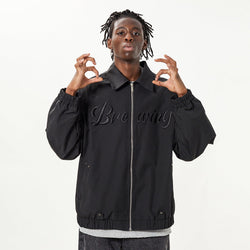 Midnight Letter Embroidered Bomber Jacket Brewing - IMG