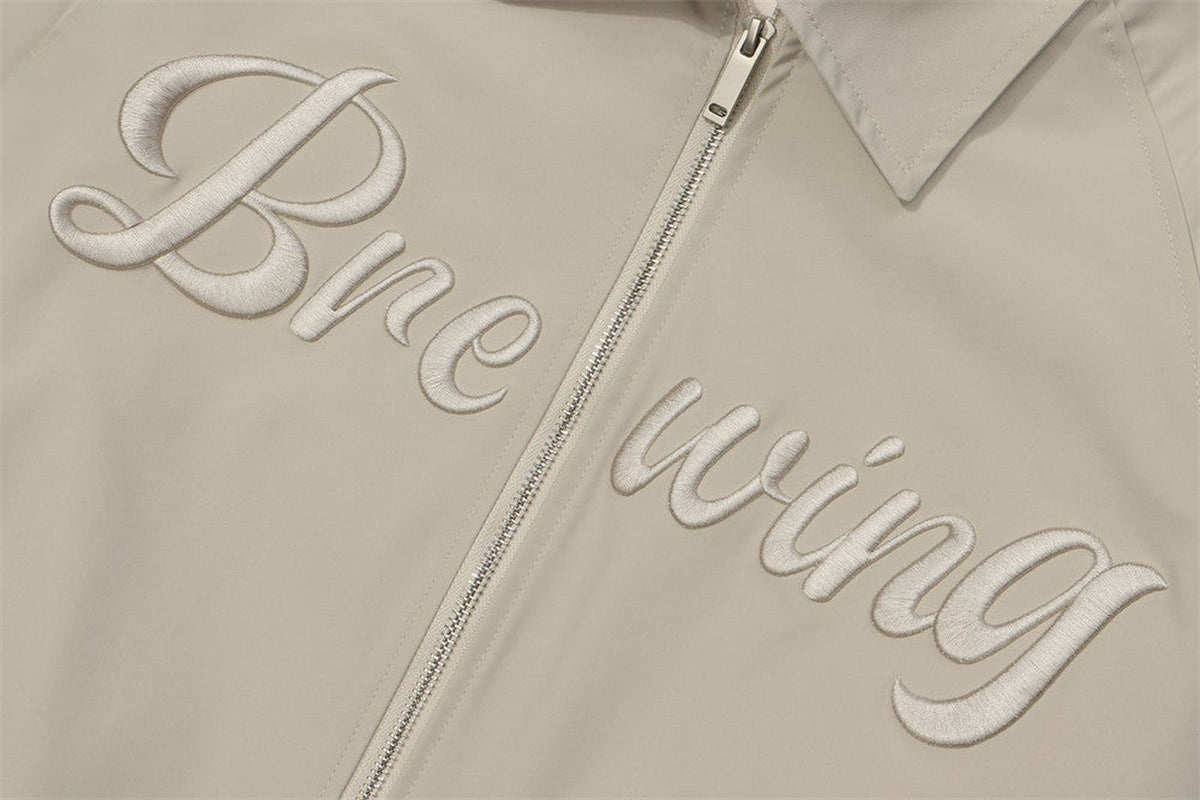 Midnight Letter Embroidered Bomber Jacket Brewing - IMG