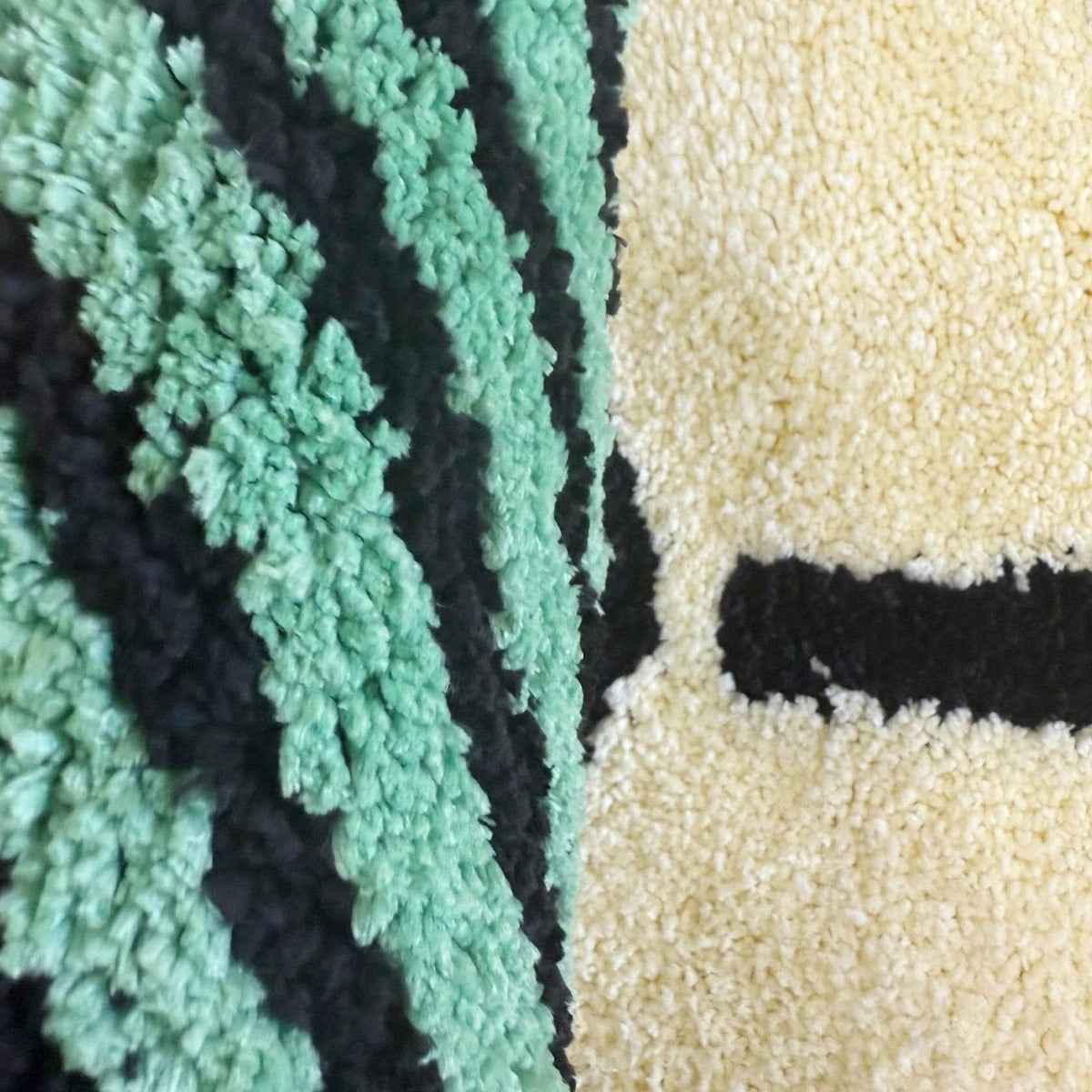 Money Green Cartoon Tufted Statement Rug - IMG
