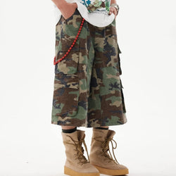 Y2K Camouflage Multi Pocket Baggy Cargo Shorts - IMG