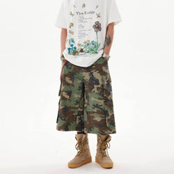 Y2K Camouflage Multi Pocket Baggy Cargo Shorts - IMG