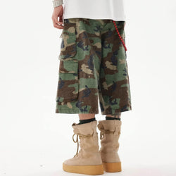 Y2K Camouflage Multi Pocket Baggy Cargo Shorts - IMG