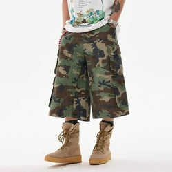 Y2K Camouflage Multi Pocket Baggy Cargo Shorts - IMG