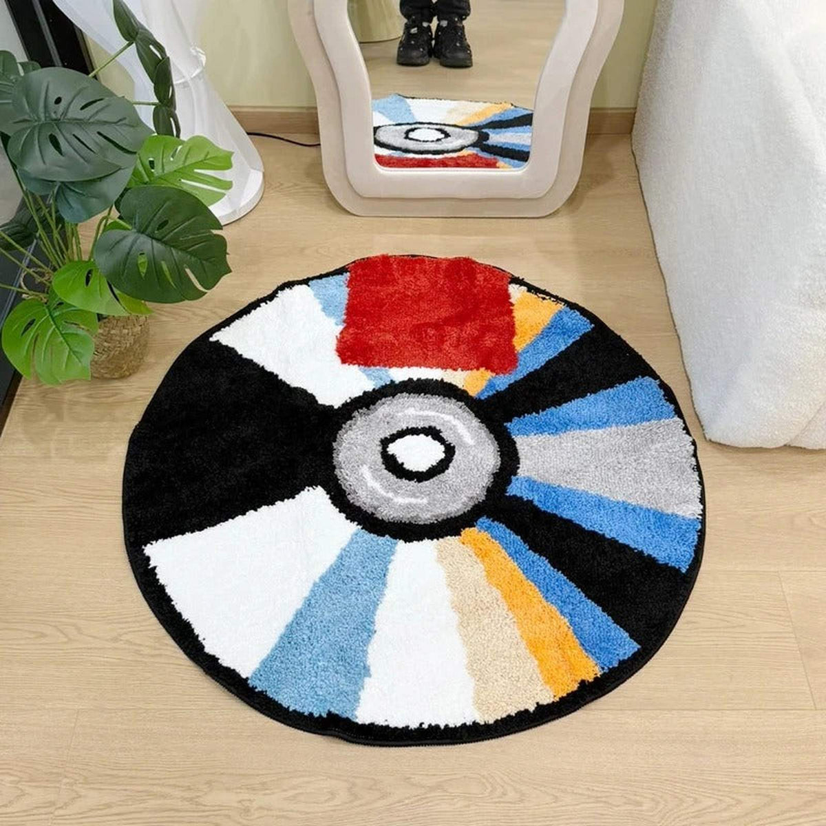 Optical Vortex Tufted Circle Rug - IMG