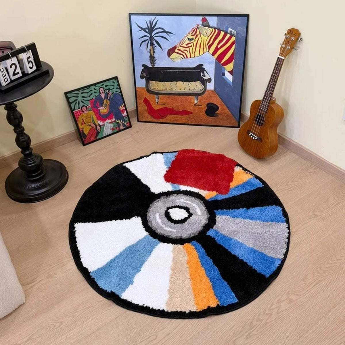 Optical Vortex Tufted Circle Rug - IMG