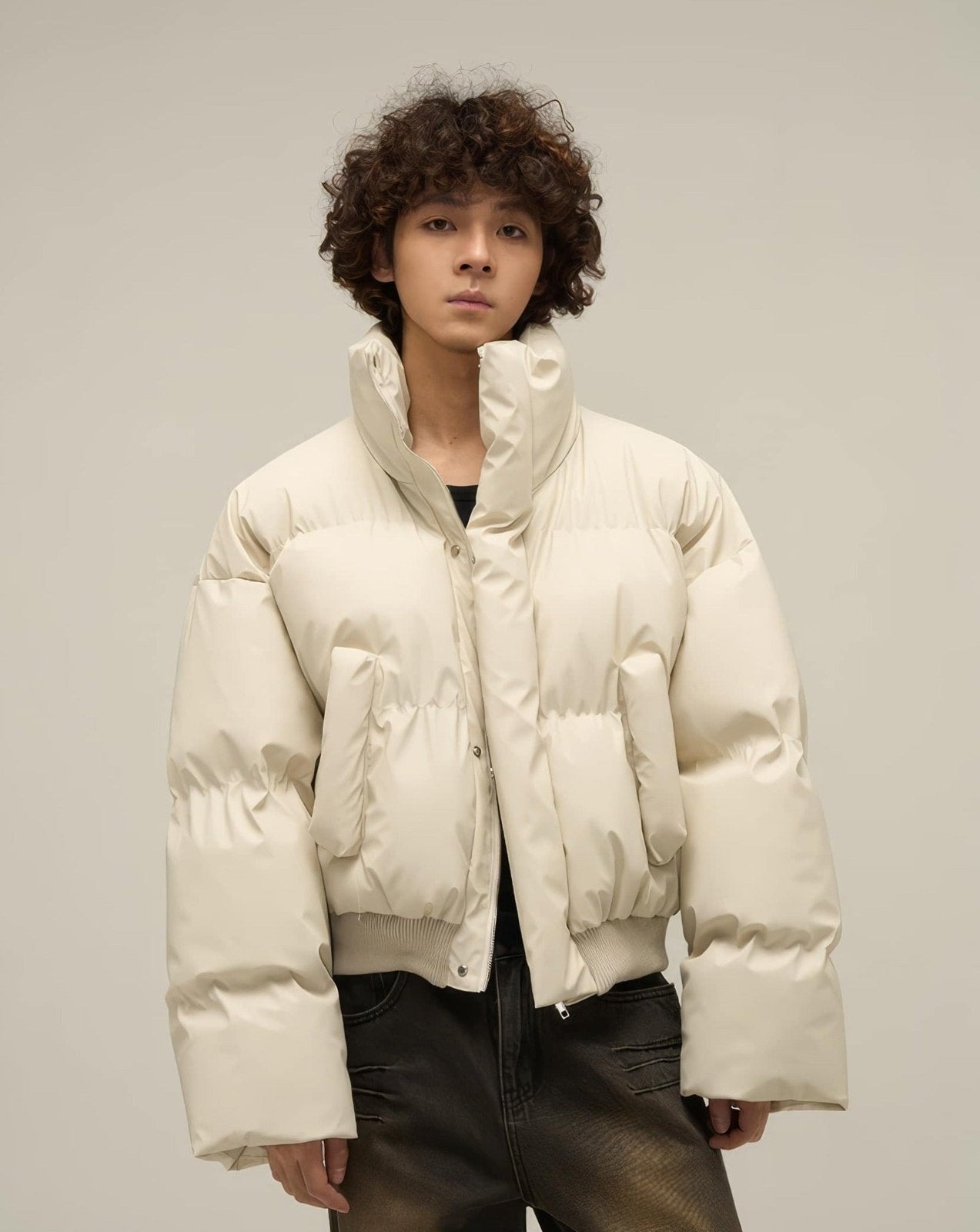 Oversized Cropped Puffer Coat Jacket – Starphase