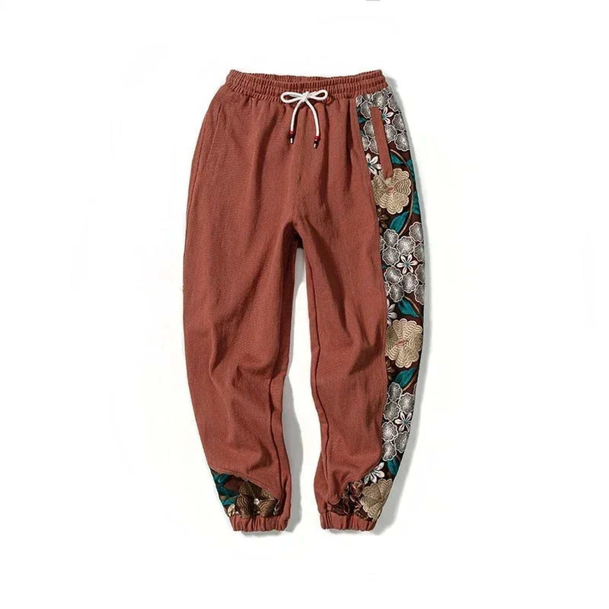 Oversized Harajuku Samurai Embroidery Harem Y2K Sweatpants Cotton - IMG