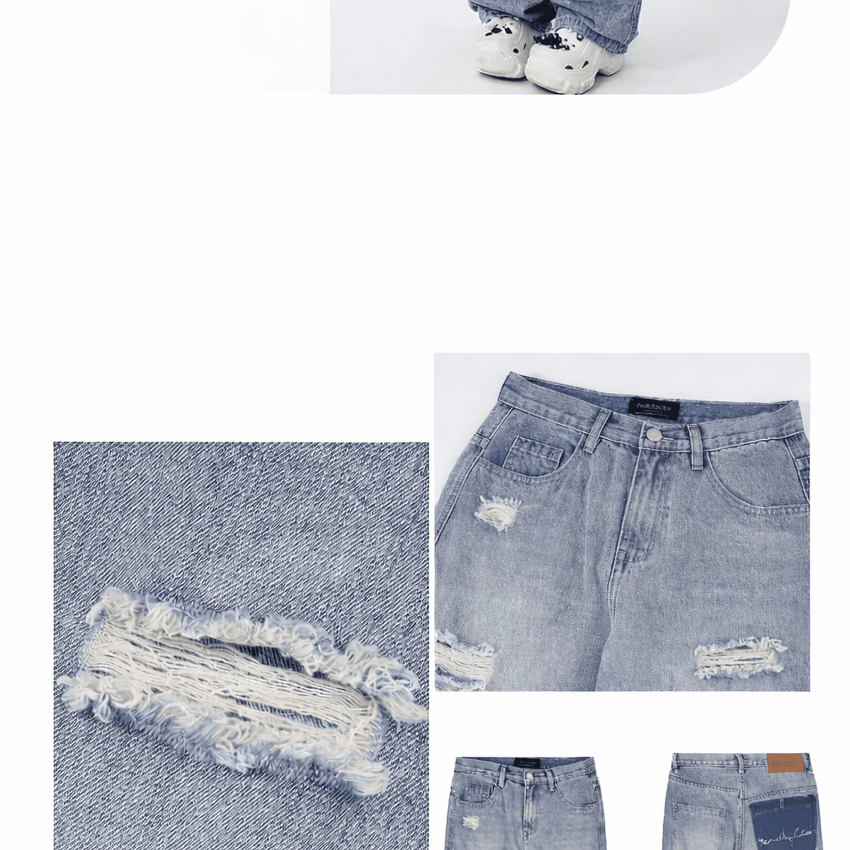 Oversized Hip Hop Wide Leg Jeans - IMG
