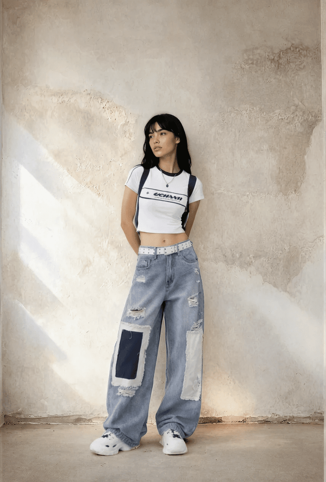 Oversized Hip Hop Wide Leg Jeans - IMG
