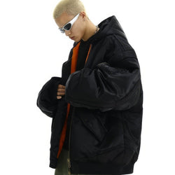 Oversized Hooded Bomber Jacket - IMG