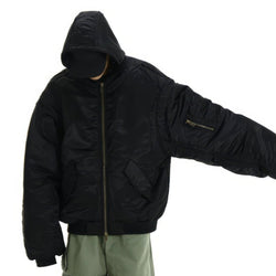 Oversized Hooded Bomber Jacket - IMG