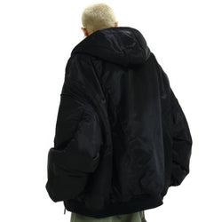 Oversized Hooded Bomber Jacket - IMG