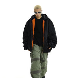 Oversized Hooded Bomber Jacket - IMG
