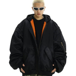 Oversized Hooded Bomber Jacket - IMG