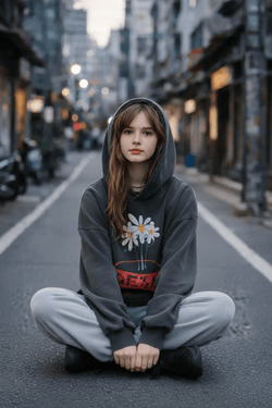 Oversized Love Graphic Hoodie - Flowers Don’t Fix Everything - IMG