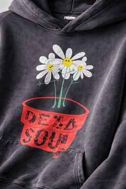 Oversized Love Graphic Hoodie - Flowers Don’t Fix Everything - IMG