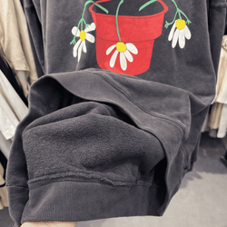 Oversized Love Graphic Hoodie - Flowers Don’t Fix Everything - IMG