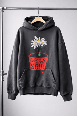 Oversized Love Graphic Hoodie - Flowers Don’t Fix Everything - IMG